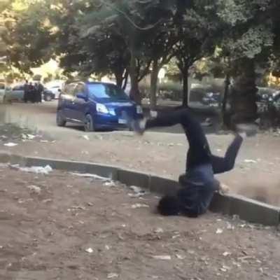 HMB while I do an awesome front flip