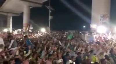 Banned Outfit Tehreek-e-Labaik protest in lahore for release of their leader , Saad rizvi . Date :19 -oct- 2021