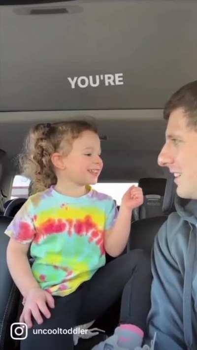 Little girl cant decide beard or no beard