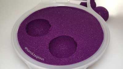 The sound this melon baller makes as it scoops kinetic sand
