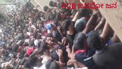 all 11 deaths occured near Chinnaswamy stadium because of idiots like these.