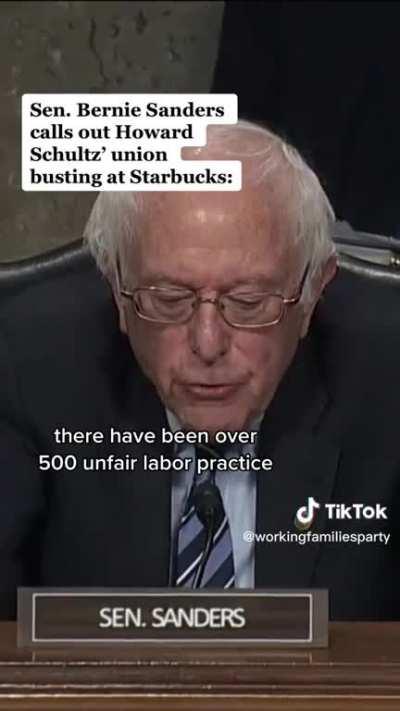 Bernie Sanders confrontes ex-C.E.O and billionaire Howard Schultz.