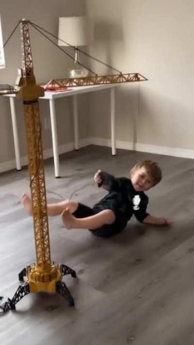 holding the controller wire while falling