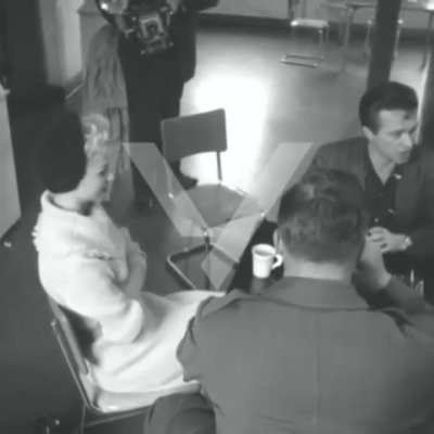 Elvis at Kennedy Veterans Hospital in Memphis. January 4, 1957