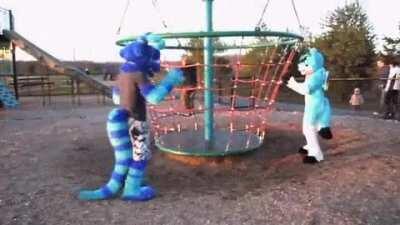 Dad in the back knows what's up.