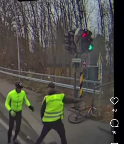 Driver goes crazy on biker