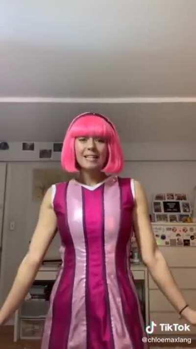 Chloe Lang still has a Stephanie wig and costume