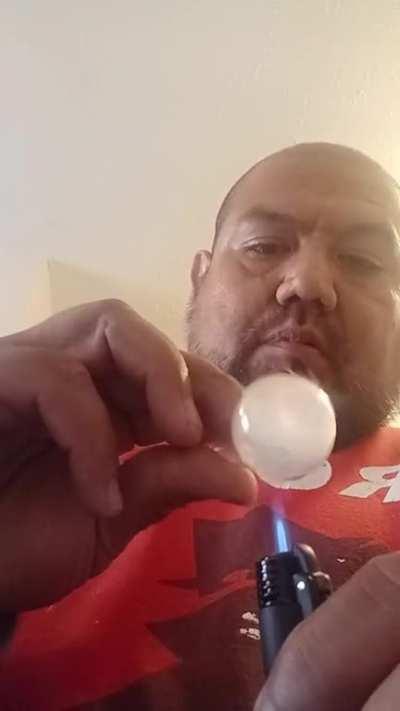 bored blowing clouds at work