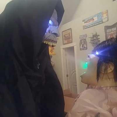 My Harvester of Souls came from Spirit Halloween today, had to hook it up and try it out. The fog effect looks so good, very happy with my purchase.