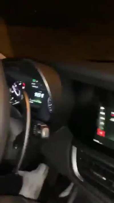 Driving at 160 km / h in a residential area