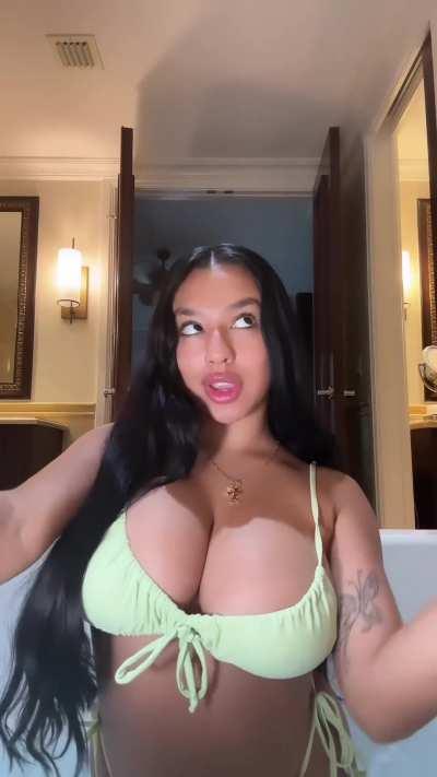 Big Tits in Green
