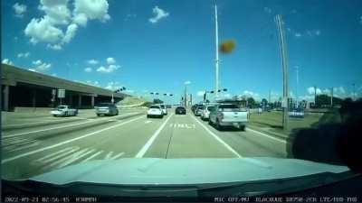 18 Wheeler Drives Off Bridge and Explodes - US75 & Stacy Road