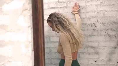 Hannah Ferguson wearing see-through