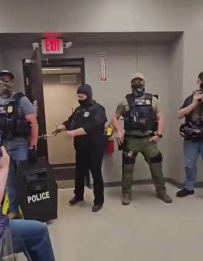 ICE agent at a workplace raid: “you guys understand we have a signed warrant to be here.” Worker: “And here’s my bag of f*cks”