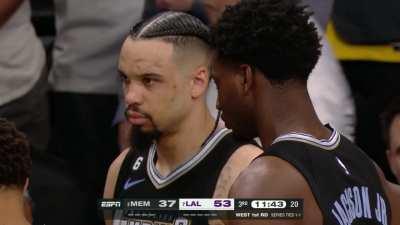 [Highlight] Dillon Brooks ejected for tapping Lebron in the groin (full replay + ejection)