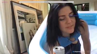 Just hanging out in an inflatable pool