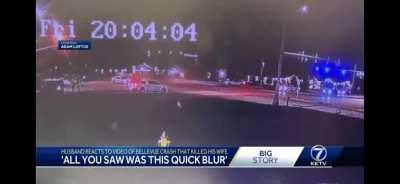 Fatal crash recorded on security camera of nearby business