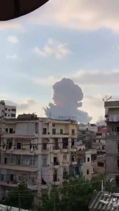Absolutely MASSIVE explosion in Beirut, Lebanon a short while ago