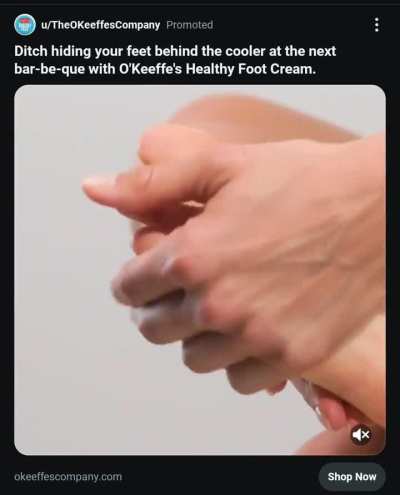 I get this ad every time I open Reddit