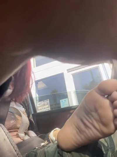 Despite the eyes of two onlookers reflecting in the drive-thru mirrors, I shed my timid demeanor and unleashed my daring essence. I was determined to stay true to my wild side, unapologetically embracing the thrill of being seen. 😈