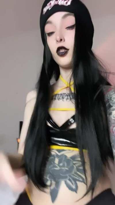 On your knees, Ill let u jerk your tiny thing while I start fucking that slutty face u are doing