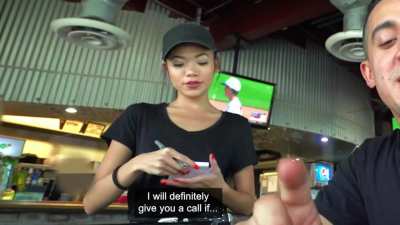 Hot Asian Server Having Rough Sex with Big Dicked Stud