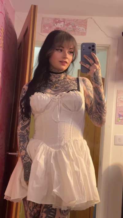 don’t you wanna rip this cute white dress off me