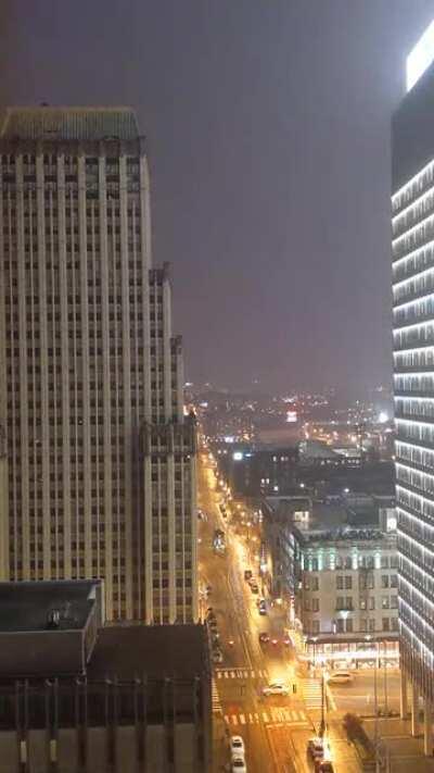 Heavy storms in downtown Memphis