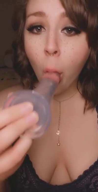 maybe don't drink an iced coffee before practicing your deepthroating. whoops 🥺