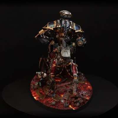 Exactly one year ago I painted my first mini, and today I finished my 11th! Here's my Maned Hyaena Chaos Knight from the Horus Heresy, hope you enjoy. Individual pics in comments, and hail Slaanesh!