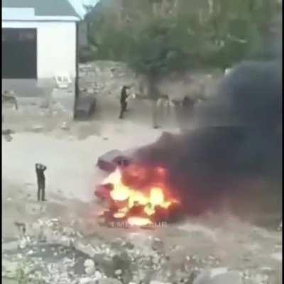 It's still dangerous to be near a burning vehicle