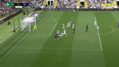 What a finish 😱 HibernianFC's Mykola Kukharevych pulls one back with a brilliant header 🥬