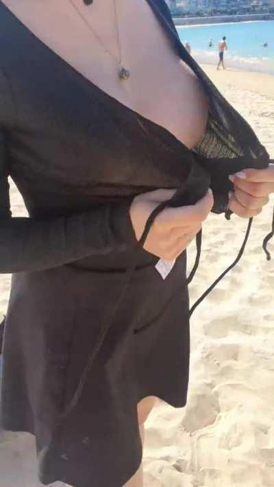 I love showing my tits in public