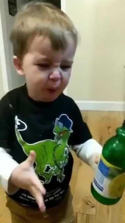 When they throw a tantrum and want to try the lemon juice.