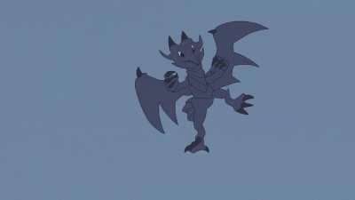 I animated Red Eyes Toon Dragon