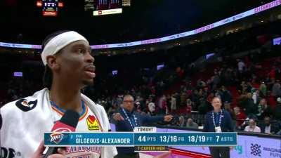 [Highlight] Shai wasn't feeling Poku's postgame water dump on his braids