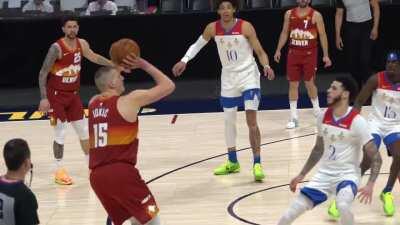 [Highlight] Beautiful ball movement by the Nuggets, leading to a Jokic 3