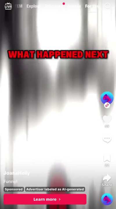 So we’re just showing ai ads with beastiality on TikTok now… 🫩