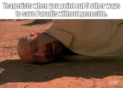 Making a shitpost everyday in a row till Attack on Titan Season 4: The Final Season part 3: The final Arc Part 2 comes out day 15: Yeagerists