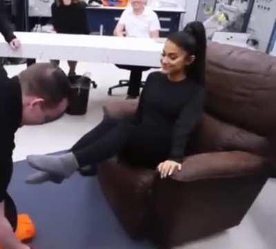 Cute little feet in socks