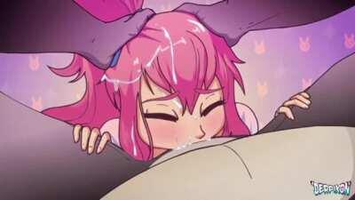 Female forced fucked by monster bunny