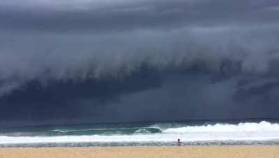 Hurricane Olaf arriving