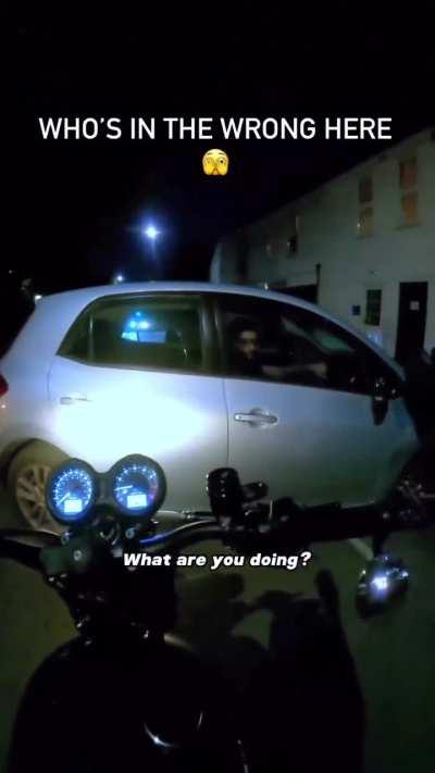 Forget about who is at fault but he got him with opening door.