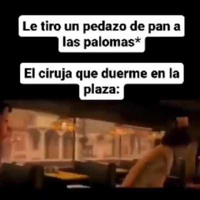 Era para las palomas hijo de puta