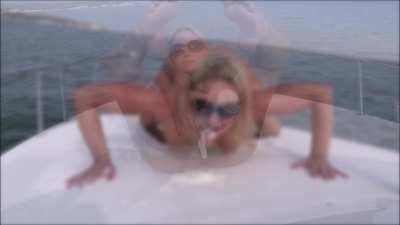 WILD Boating Adventures!🚤As I ride an anchor & put several fruits and veggies in my ass gaping and squirting all over the deck💦Also DP/DAP with an oar😯