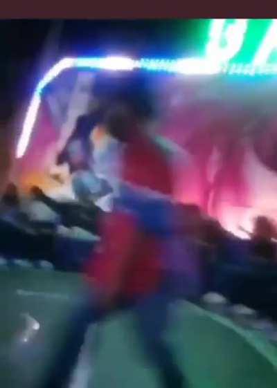 Dancing on a spinning ride