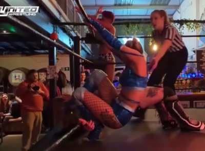 Boot to the face then the throat