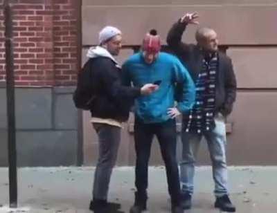 That’s one way to recover when someone leaves you hanging