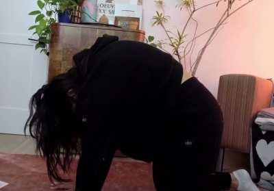 Sydnee’s fave position - posing/ stretching GIF