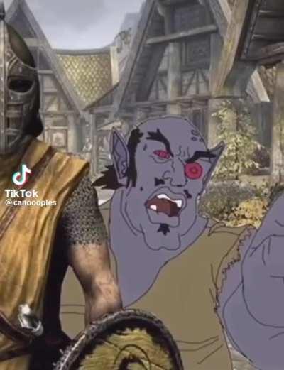 When your a dark elf fighting for the stormcloaks